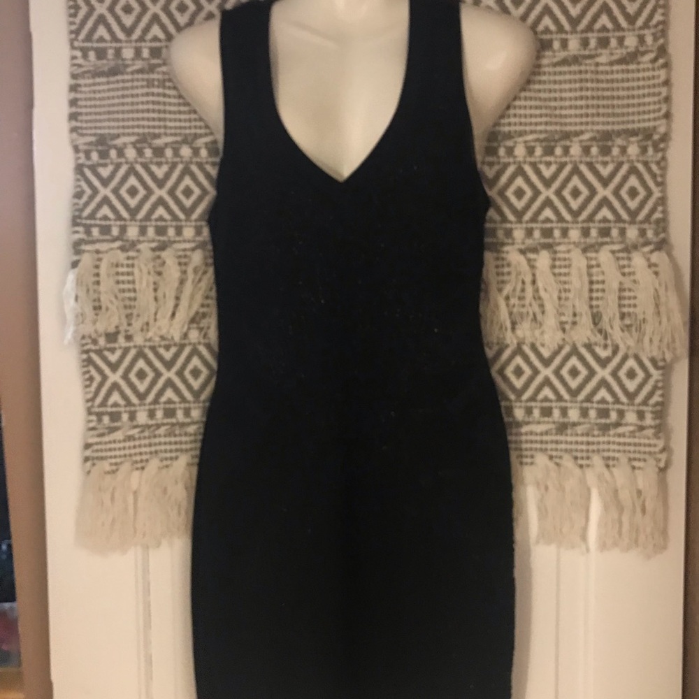 Black dress w beautiful beading & open back